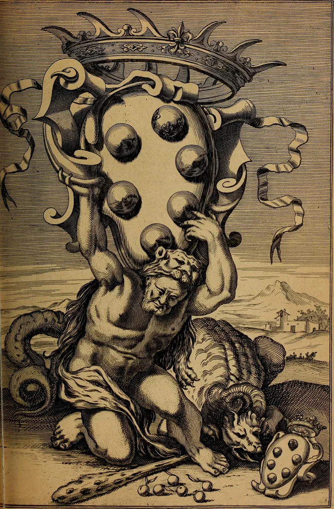 An illustration from Gli ex libris italiani. Con 9 tavole e 233 riproduzioni, delle quali 29 eseguite coi rami o cogli zinchi originali, 1902, leaf 276