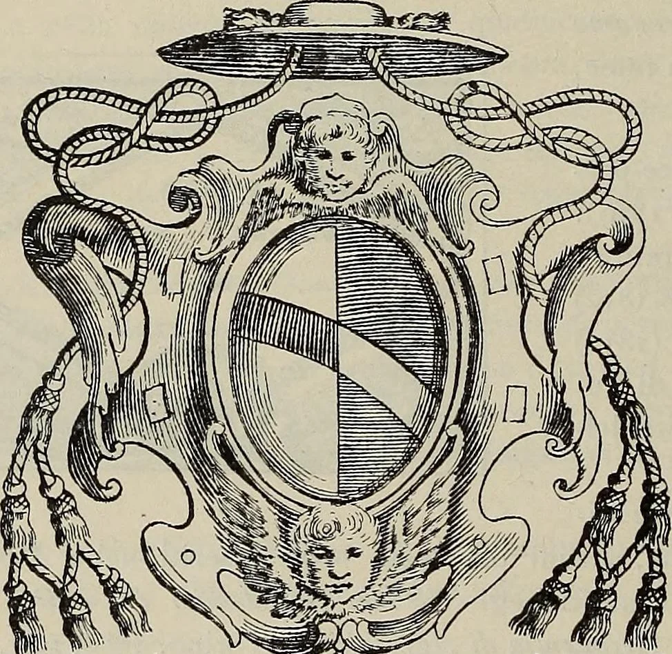 An illustration from Gli ex libris italiani. Con 9 tavole e 233 riproduzioni, delle quali 29 eseguite coi rami o cogli zinchi originali, 1902, leaf 303