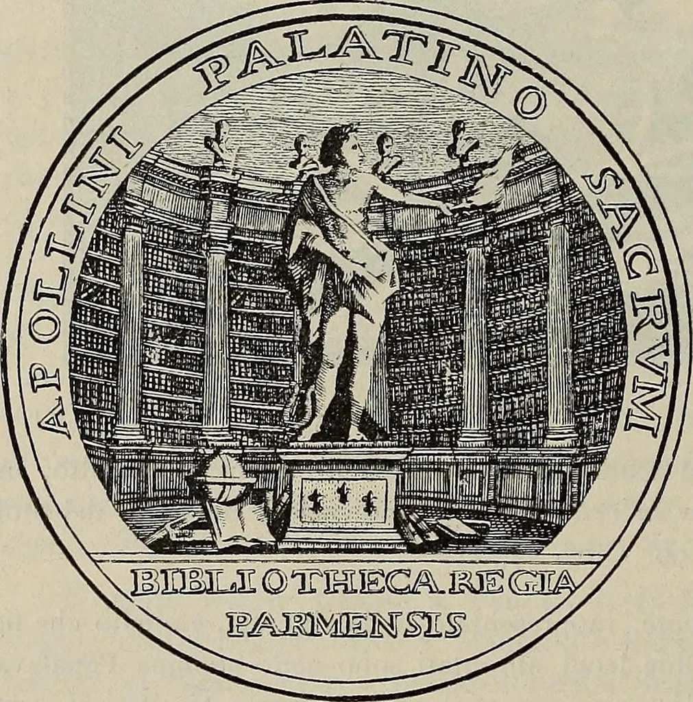An illustration from Gli ex libris italiani. Con 9 tavole e 233 riproduzioni, delle quali 29 eseguite coi rami o cogli zinchi originali, 1902, leaf 311