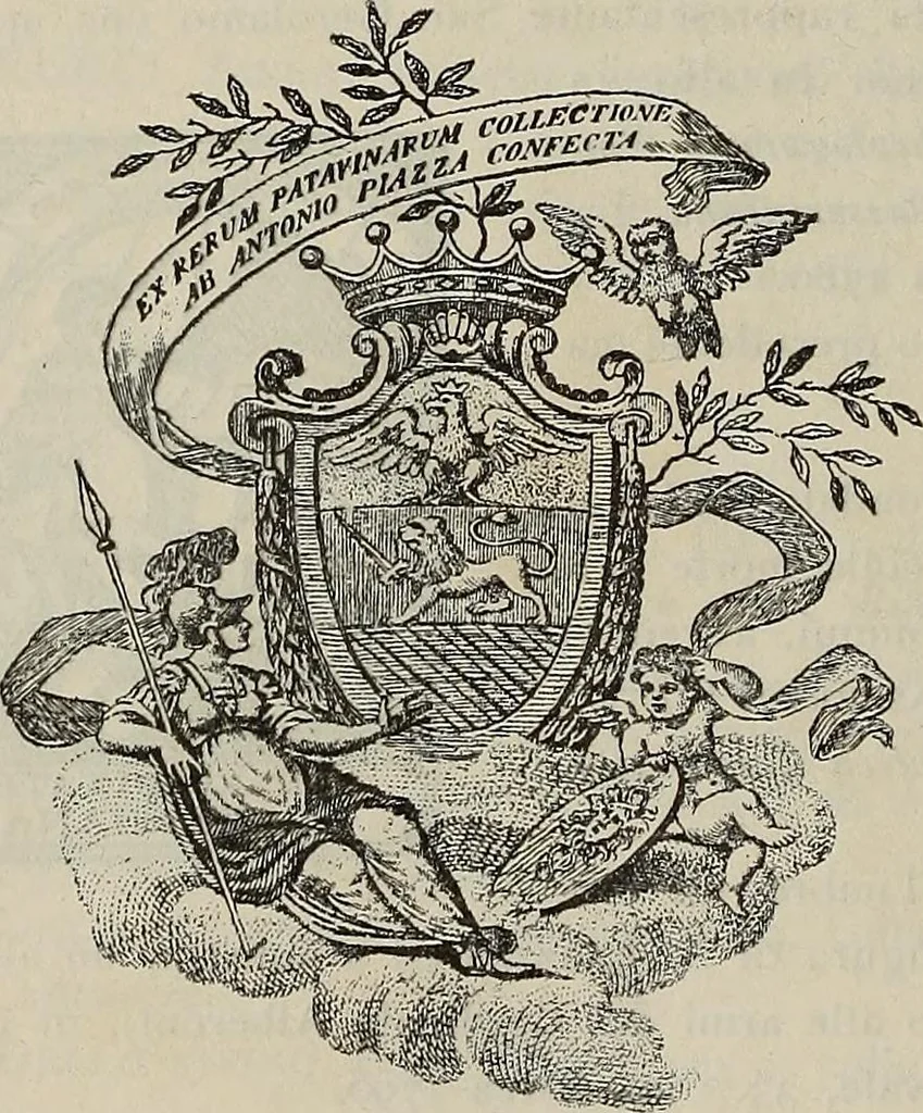 An illustration from Gli ex libris italiani. Con 9 tavole e 233 riproduzioni, delle quali 29 eseguite coi rami o cogli zinchi originali, 1902, leaf 321