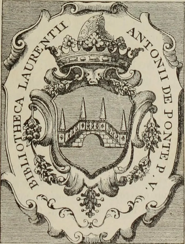An illustration from Gli ex libris italiani. Con 9 tavole e 233 riproduzioni, delle quali 29 eseguite coi rami o cogli zinchi originali, 1902, leaf 330