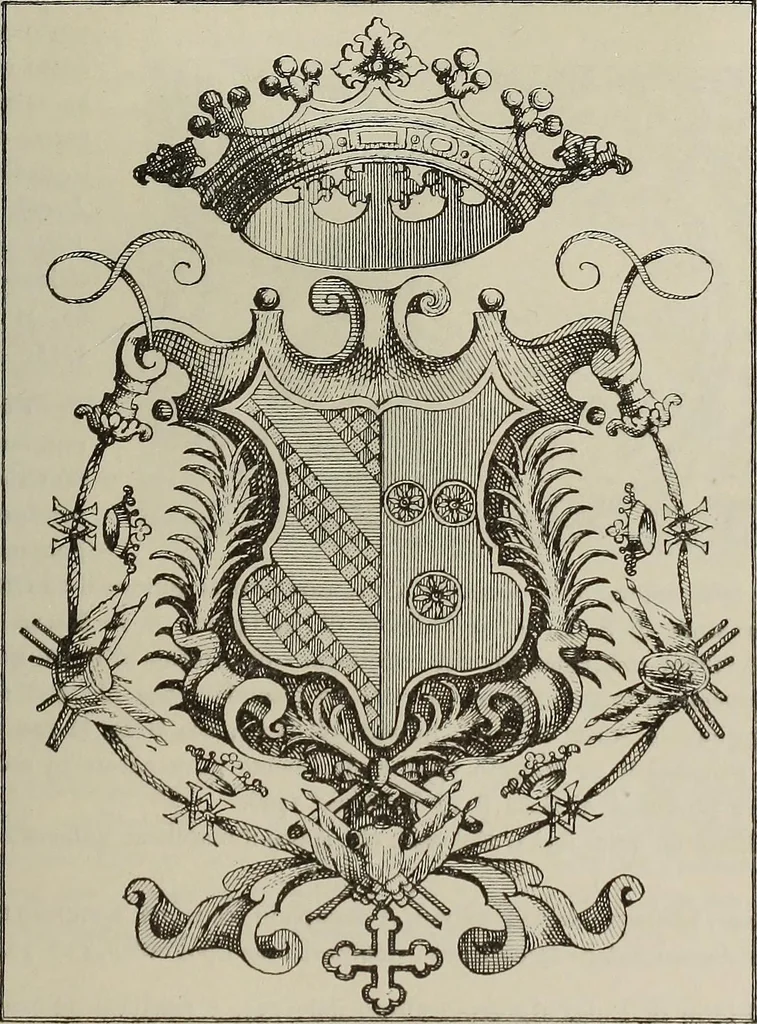 An illustration from Gli ex libris italiani. Con 9 tavole e 233 riproduzioni, delle quali 29 eseguite coi rami o cogli zinchi originali, 1902, leaf 380