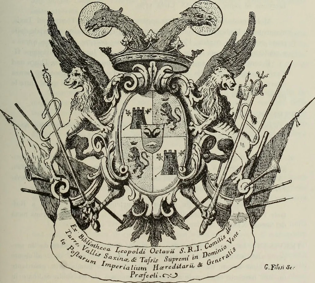 An illustration from Gli ex libris italiani. Con 9 tavole e 233 riproduzioni, delle quali 29 eseguite coi rami o cogli zinchi originali, 1902, leaf 404