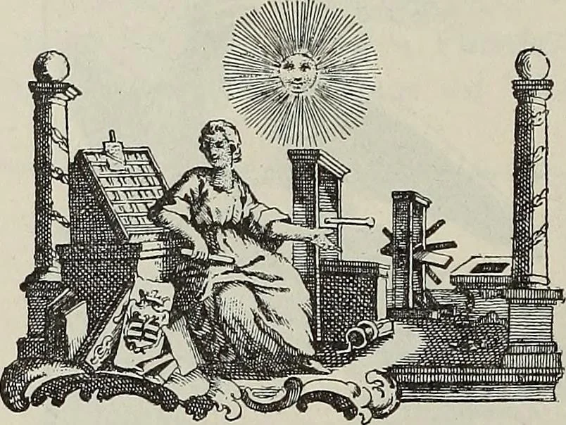 An illustration from Gli ex libris italiani. Con 9 tavole e 233 riproduzioni, delle quali 29 eseguite coi rami o cogli zinchi originali, 1902, leaf 55
