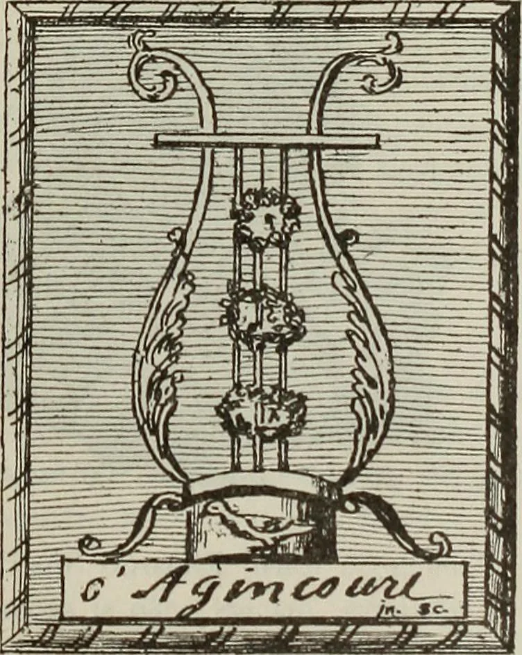 An illustration from Gli ex libris italiani. Con 9 tavole e 233 riproduzioni, delle quali 29 eseguite coi rami o cogli zinchi originali, 1902, leaf 84