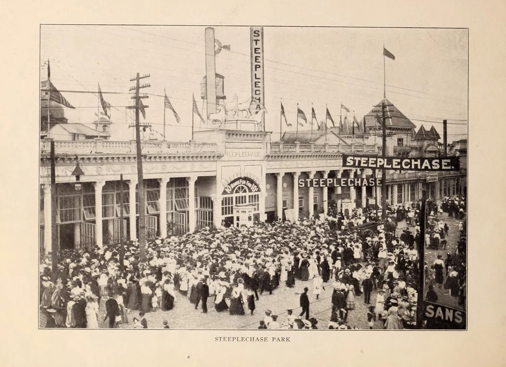 An illustration from Glimpses of the new Coney Island : America's most popular pleasure resort; reproduced from best and latest photographs., 1904, leaf 6