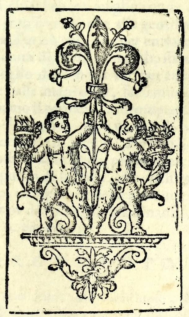 An illustration from Gl'inganni : comedia, 1584, leaf 3
