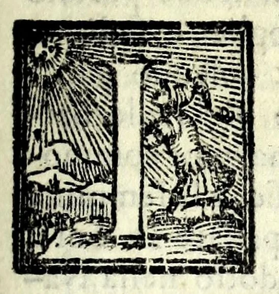 An illustration from Gl'inganni : comedia, 1584, leaf 5