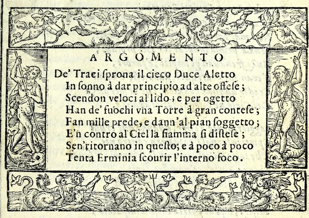 An illustration from Glorie di gverrieri e d'amanti in nvova impresa nella città di Taranto succedute, 1596, leaf 107