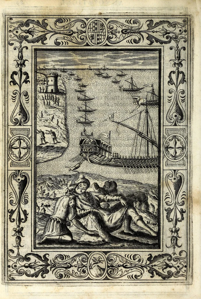 An illustration from Glorie di gverrieri e d'amanti in nvova impresa nella città di Taranto succedute, 1596, leaf 136