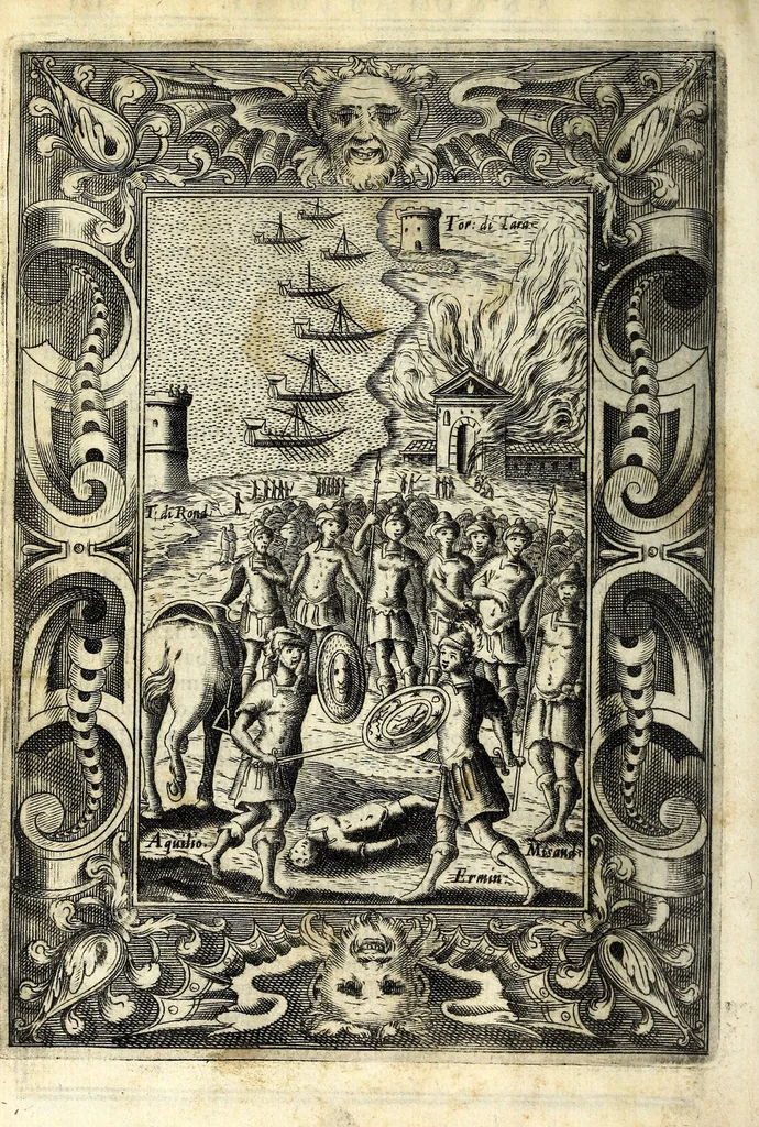 An illustration from Glorie di gverrieri e d'amanti in nvova impresa nella città di Taranto succedute, 1596, leaf 170