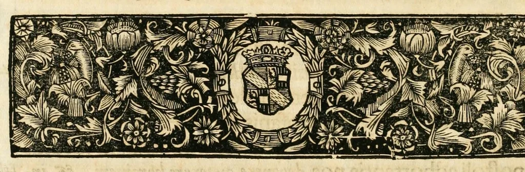 An illustration from Gloriosus Sanctus Romedius : ex comitibus de Thaur Andek, & Altae Guardiae dominis, vallis Annaniae in Tyroli apostolus, magnus thaumaturgus, & anachoreta, quem similem fecit Dominus in gloria sanctorum, & beatificavit illum in gloria (Eccli. 45) : nec non gloriosa domus comitum de Thun, illo Aggaei prophetae condecorata vaticinio, magna erit gloria domus istius (Cap. 2), 1699, leaf 120