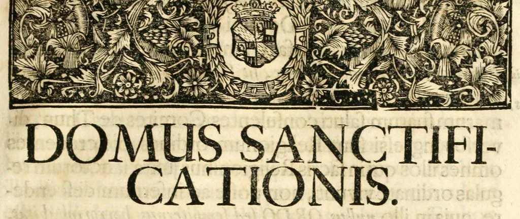 An illustration from Gloriosus Sanctus Romedius : ex comitibus de Thaur Andek, & Altae Guardiae dominis, vallis Annaniae in Tyroli apostolus, magnus thaumaturgus, & anachoreta, quem similem fecit Dominus in gloria sanctorum, & beatificavit illum in gloria (Eccli. 45) : nec non gloriosa domus comitum de Thun, illo Aggaei prophetae condecorata vaticinio, magna erit gloria domus istius (Cap. 2), 1699, leaf 163