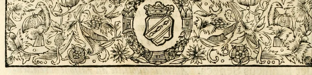 An illustration from Gloriosus Sanctus Romedius : ex comitibus de Thaur Andek, & Altae Guardiae dominis, vallis Annaniae in Tyroli apostolus, magnus thaumaturgus, & anachoreta, quem similem fecit Dominus in gloria sanctorum, & beatificavit illum in gloria (Eccli. 45) : nec non gloriosa domus comitum de Thun, illo Aggaei prophetae condecorata vaticinio, magna erit gloria domus istius (Cap. 2), 1699, leaf 172