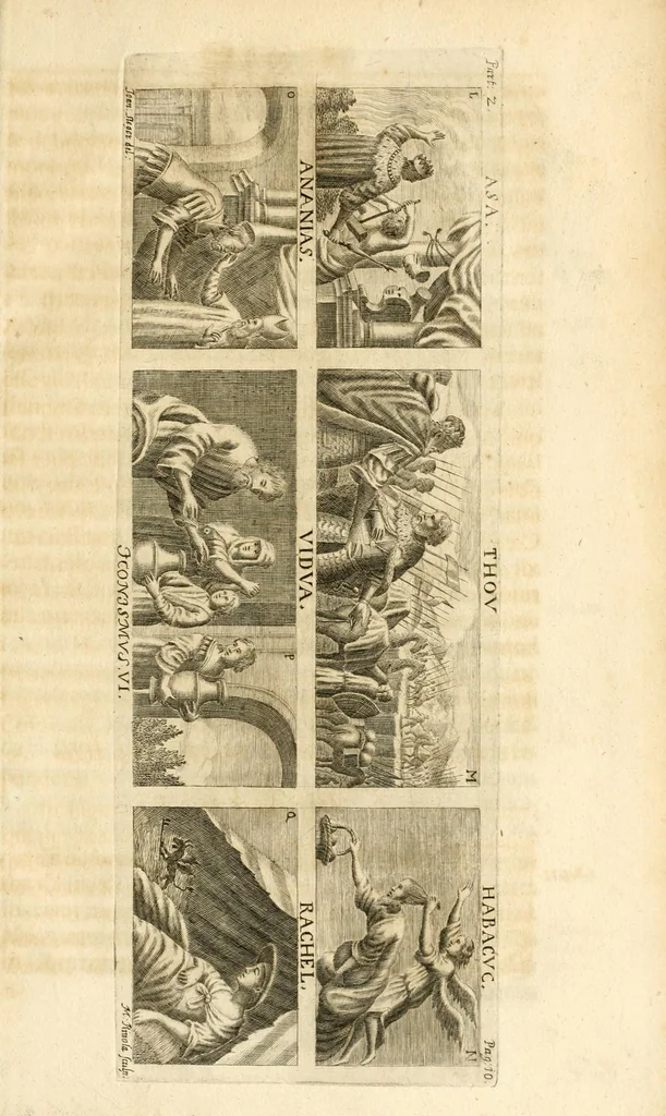 An illustration from Gloriosus Sanctus Romedius : ex comitibus de Thaur Andek, & Altae Guardiae dominis, vallis Annaniae in Tyroli apostolus, magnus thaumaturgus, & anachoreta, quem similem fecit Dominus in gloria sanctorum, & beatificavit illum in gloria (Eccli. 45) : nec non gloriosa domus comitum de Thun, illo Aggaei prophetae condecorata vaticinio, magna erit gloria domus istius (Cap. 2), 1699, leaf 245