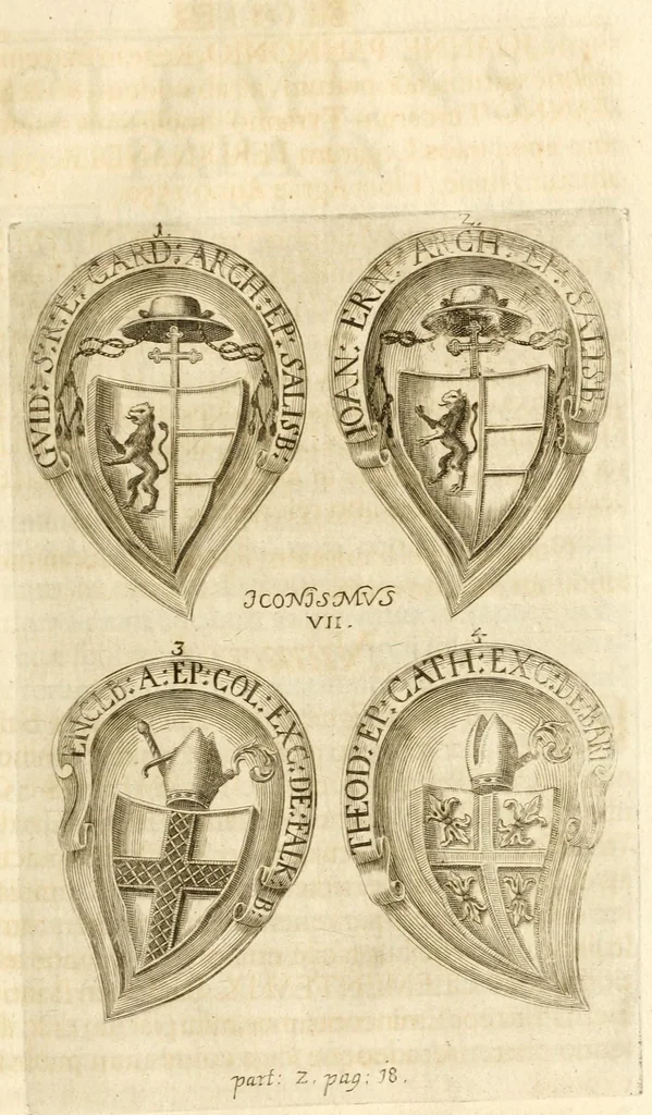 An illustration from Gloriosus Sanctus Romedius : ex comitibus de Thaur Andek, & Altae Guardiae dominis, vallis Annaniae in Tyroli apostolus, magnus thaumaturgus, & anachoreta, quem similem fecit Dominus in gloria sanctorum, & beatificavit illum in gloria (Eccli. 45) : nec non gloriosa domus comitum de Thun, illo Aggaei prophetae condecorata vaticinio, magna erit gloria domus istius (Cap. 2), 1699, leaf 255