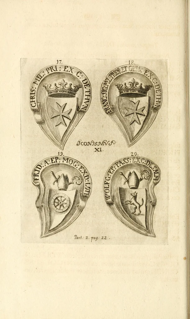 An illustration from Gloriosus Sanctus Romedius : ex comitibus de Thaur Andek, & Altae Guardiae dominis, vallis Annaniae in Tyroli apostolus, magnus thaumaturgus, & anachoreta, quem similem fecit Dominus in gloria sanctorum, & beatificavit illum in gloria (Eccli. 45) : nec non gloriosa domus comitum de Thun, illo Aggaei prophetae condecorata vaticinio, magna erit gloria domus istius (Cap. 2), 1699, leaf 268