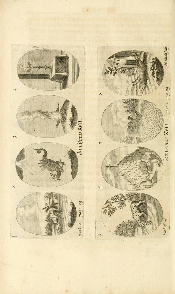 An illustration from Gloriosus Sanctus Romedius : ex comitibus de Thaur Andek, & Altae Guardiae dominis, vallis Annaniae in Tyroli apostolus, magnus thaumaturgus, & anachoreta, quem similem fecit Dominus in gloria sanctorum, & beatificavit illum in gloria (Eccli. 45) : nec non gloriosa domus comitum de Thun, illo Aggaei prophetae condecorata vaticinio, magna erit gloria domus istius (Cap. 2), 1699, leaf 282