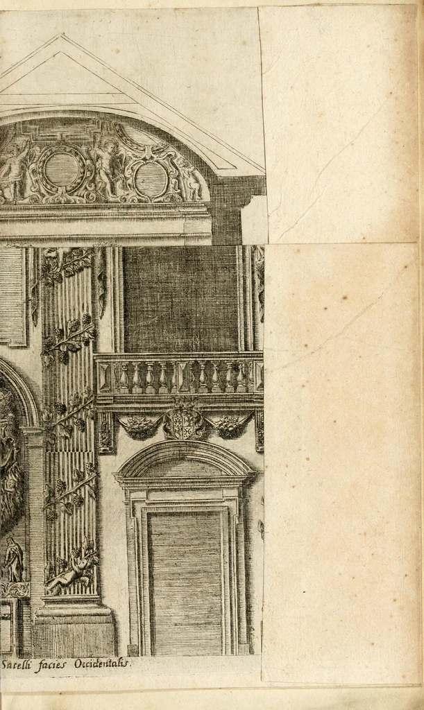 An illustration from Gloriosus Sanctus Romedius : ex comitibus de Thaur Andek, & Altae Guardiae dominis, vallis Annaniae in Tyroli apostolus, magnus thaumaturgus, & anachoreta, quem similem fecit Dominus in gloria sanctorum, & beatificavit illum in gloria (Eccli. 45) : nec non gloriosa domus comitum de Thun, illo Aggaei prophetae condecorata vaticinio, magna erit gloria domus istius (Cap. 2), 1699, leaf 299