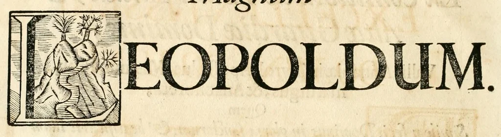 An illustration from Gloriosus Sanctus Romedius : ex comitibus de Thaur Andek, & Altae Guardiae dominis, vallis Annaniae in Tyroli apostolus, magnus thaumaturgus, & anachoreta, quem similem fecit Dominus in gloria sanctorum, & beatificavit illum in gloria (Eccli. 45) : nec non gloriosa domus comitum de Thun, illo Aggaei prophetae condecorata vaticinio, magna erit gloria domus istius (Cap. 2), 1699, leaf 6