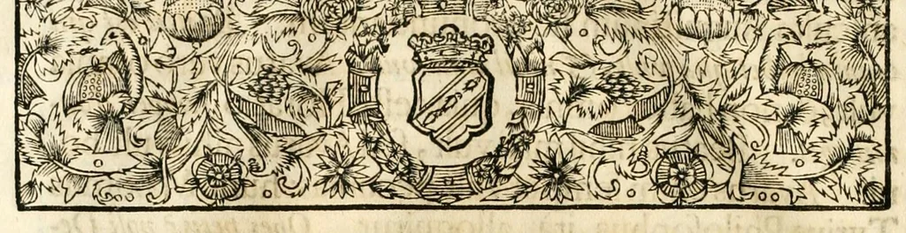 An illustration from Gloriosus Sanctus Romedius : ex comitibus de Thaur Andek, & Altae Guardiae dominis, vallis Annaniae in Tyroli apostolus, magnus thaumaturgus, & anachoreta, quem similem fecit Dominus in gloria sanctorum, & beatificavit illum in gloria (Eccli. 45) : nec non gloriosa domus comitum de Thun, illo Aggaei prophetae condecorata vaticinio, magna erit gloria domus istius (Cap. 2), 1699, leaf 78