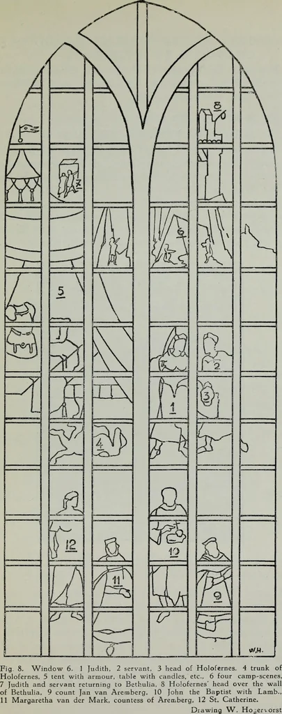 An illustration from Glorious glass at St. John's Church, Gouda, 1900, leaf 16