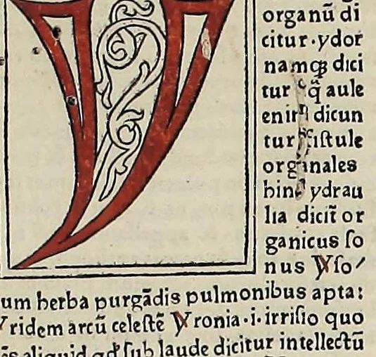 An illustration from [Glossae ex illustrissimis auctoribus collectae], leaf 586