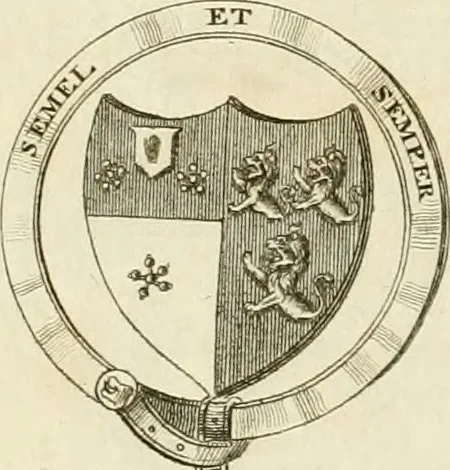 An illustration from Glossarium archiaologicum [sic] : continens latino-barbara, peregrina, obsoleta, & novatae significationis vocabula ..., 1687, leaf 1