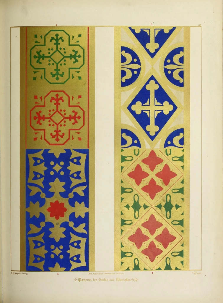 An illustration from Glossary of ecclesiastical ornament and costume : compiled and illustrated from ancient authorities and examples, 1844, leaf 319