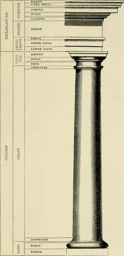 An illustration from A glossary of terms used in Grecian, Roman, Italian, and Gothic architecture, 1845, leaf 101