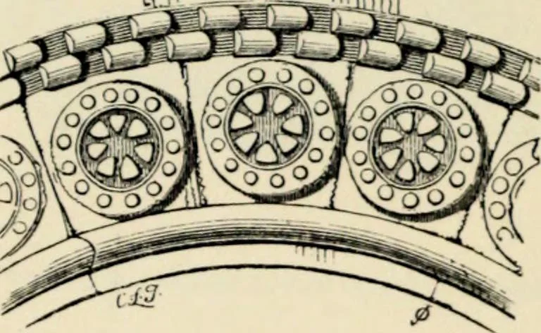 An illustration from A glossary of terms used in Grecian, Roman, Italian, and Gothic architecture, 1845, leaf 183
