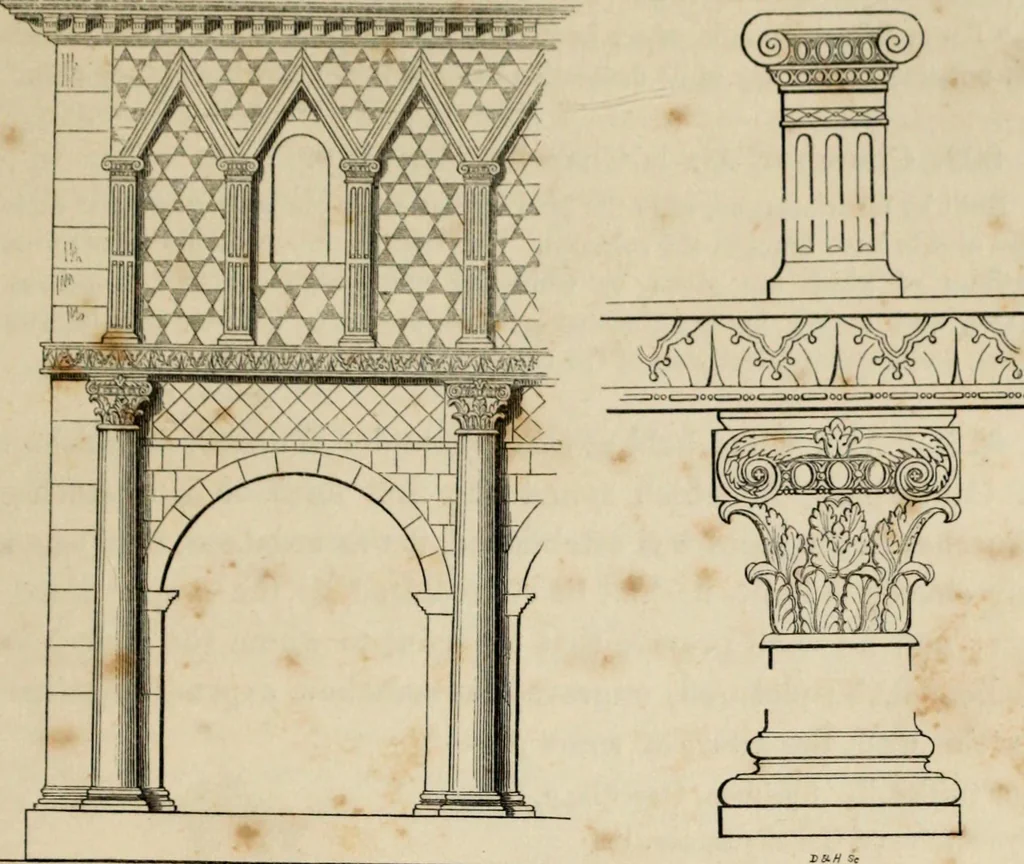 An illustration from A glossary of terms used in Grecian, Roman, Italian, and Gothic architecture, 1845, leaf 25