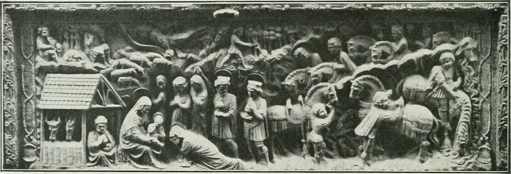 An illustration from Gènes, 1907, leaf 57