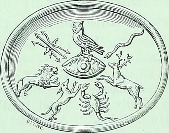 An illustration from The Gnostics and their remains, ancient and mediaeval, 1887, leaf 282