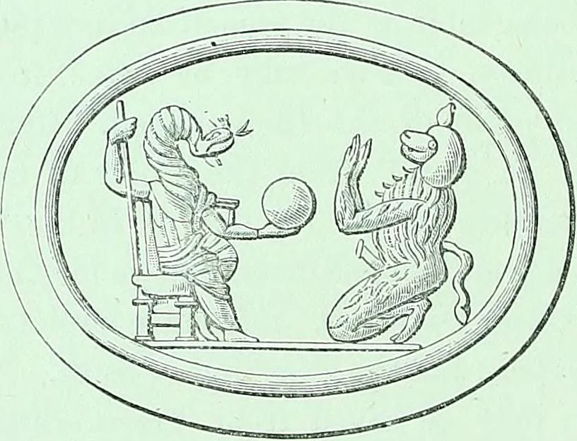 An illustration from The Gnostics and their remains, ancient and mediaeval, 1887, leaf 384