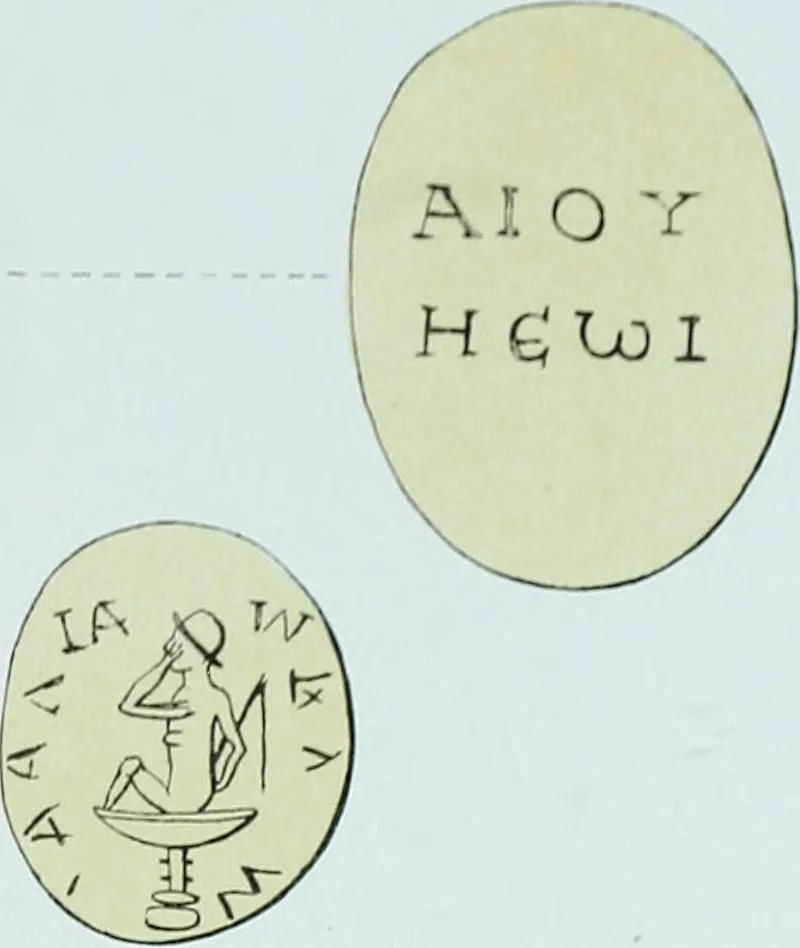 An illustration from The Gnostics and their remains, ancient and mediaeval, 1887, leaf 497