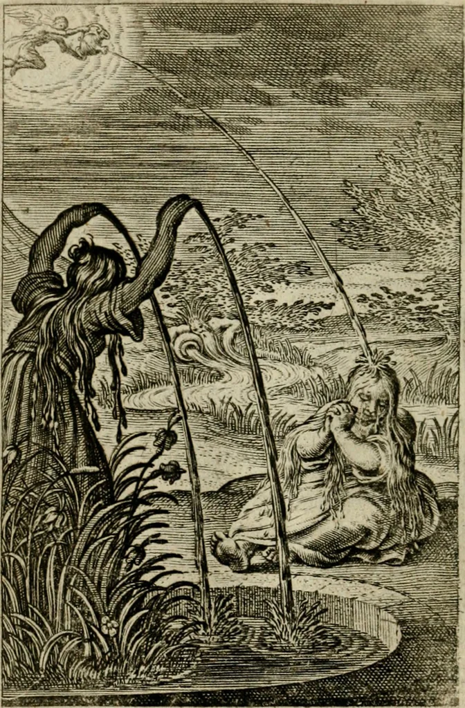 An illustration from Goddelycke wenschen : verlicht met sinne-beelden, ghedichten en vierighe uyt-spraecken der oud-vaeders, 1629, leaf 119