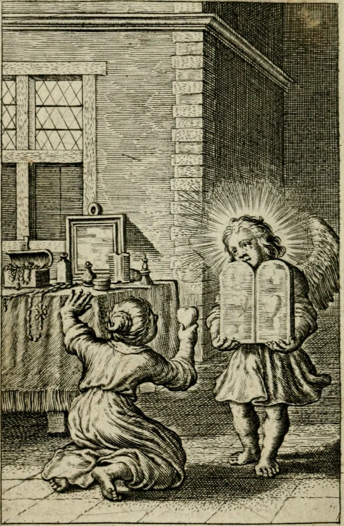 An illustration from Goddelycke wenschen : verlicht met sinne-beelden, ghedichten en vierighe uyt-spraecken der oud-vaeders, 1629, leaf 305
