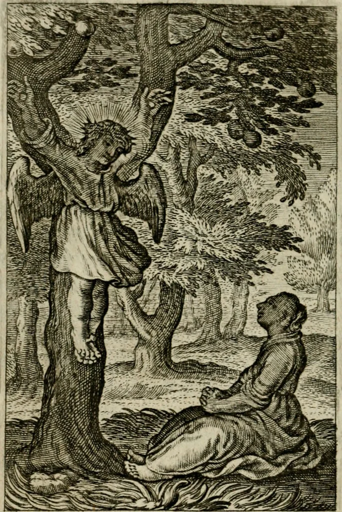 An illustration from Goddelycke wenschen : verlicht met sinne-beelden, ghedichten en vierighe uyt-spraecken der oud-vaeders, 1629, leaf 441