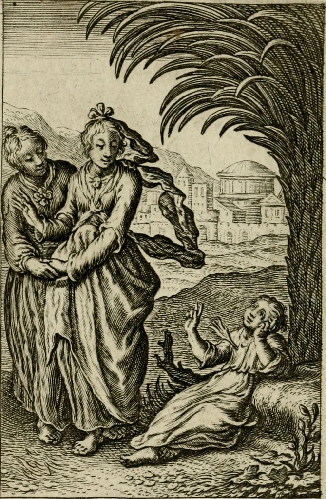 An illustration from Goddelycke wenschen : verlicht met sinne-beelden, ghedichten en vierighe uyt-spraecken der oud-vaeders, 1629, leaf 473