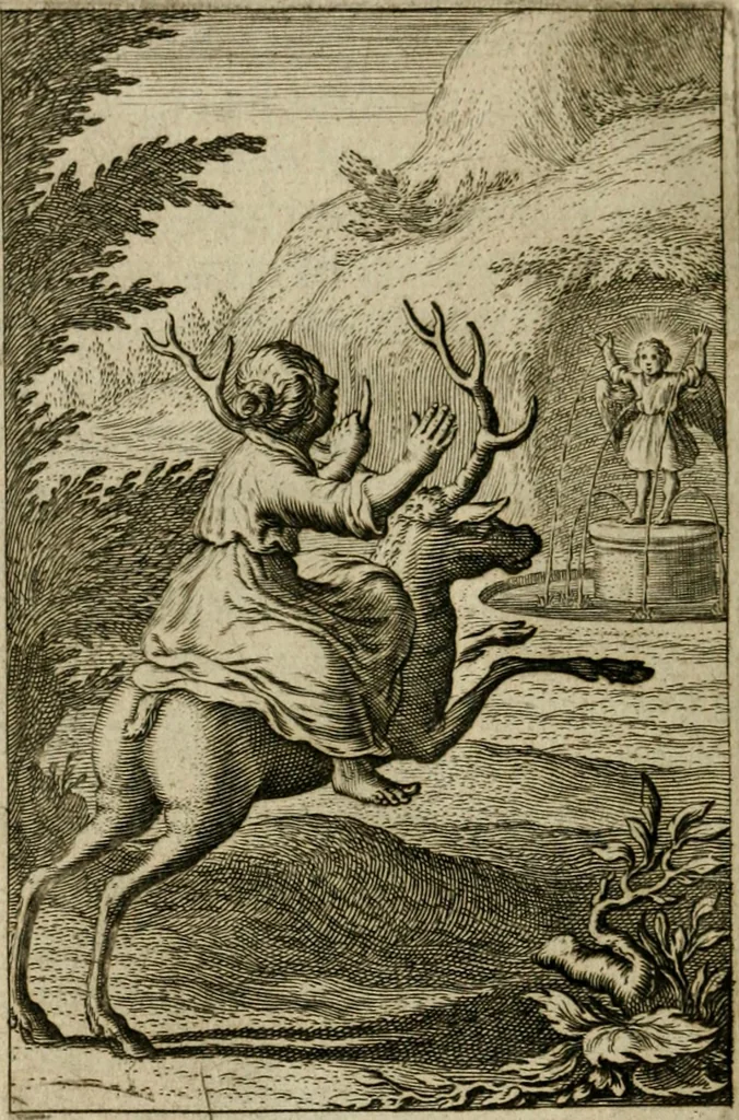 An illustration from Goddelycke wenschen : verlicht met sinne-beelden, ghedichten en vierighe uyt-spraecken der oud-vaeders, 1629, leaf 631