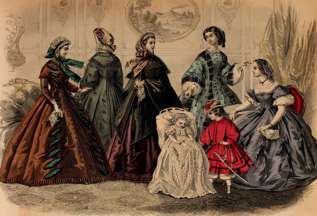 An illustration from Godey's lady's book 1861 Jan -June; Jul - Dec, 1861, leaf 1015
