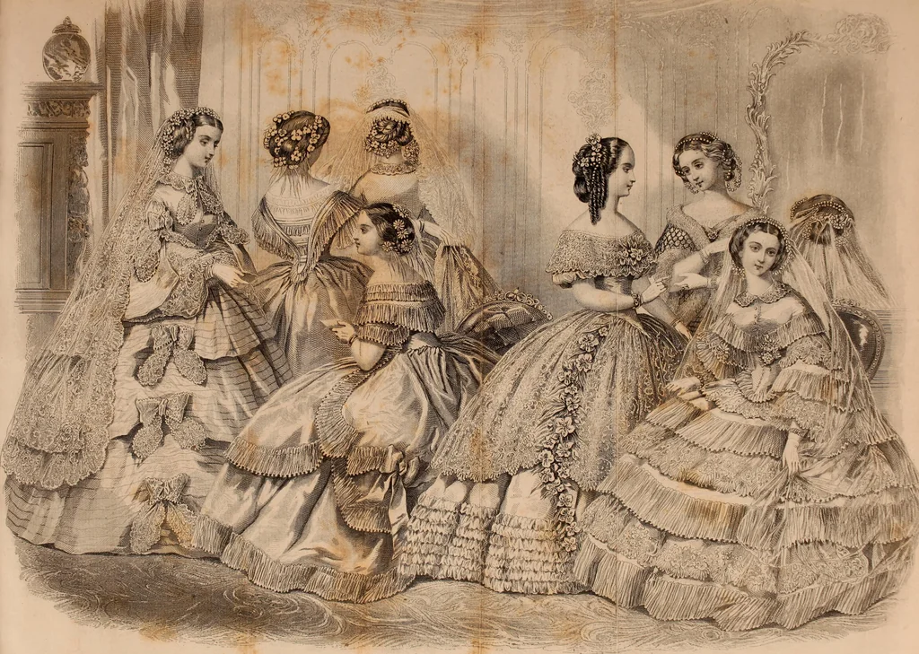 An illustration from Godey's lady's book 1861 Jan -June; Jul - Dec, 1861, leaf 11