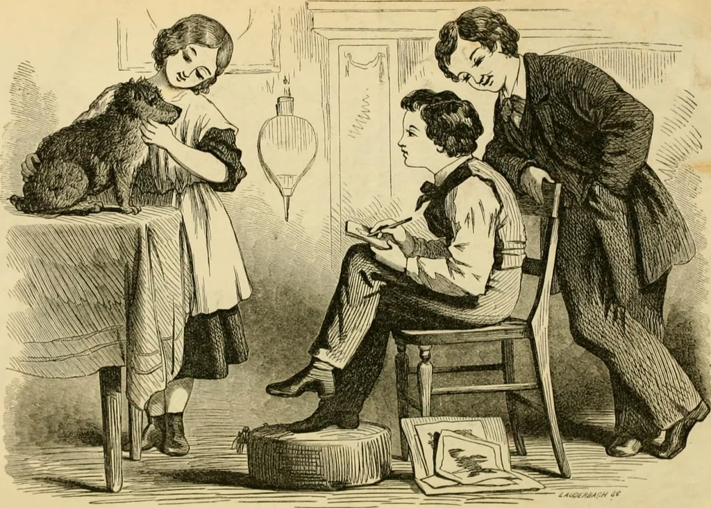 An illustration from Godey's lady's book 1861 Jan -June; Jul - Dec, 1861, leaf 421