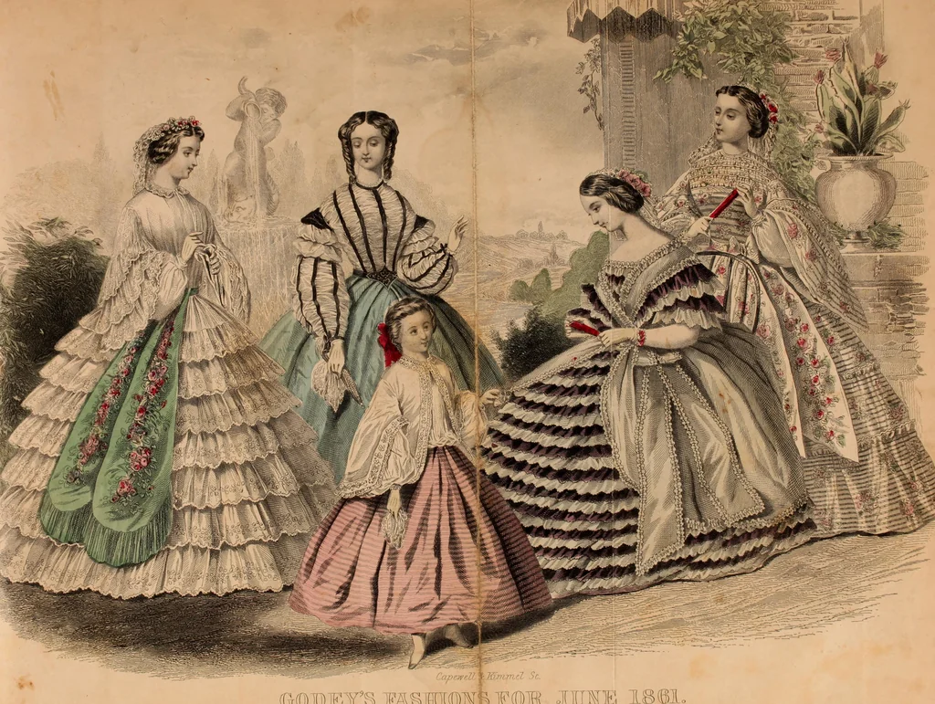 An illustration from Godey's lady's book 1861 Jan -June; Jul - Dec, 1861, leaf 521