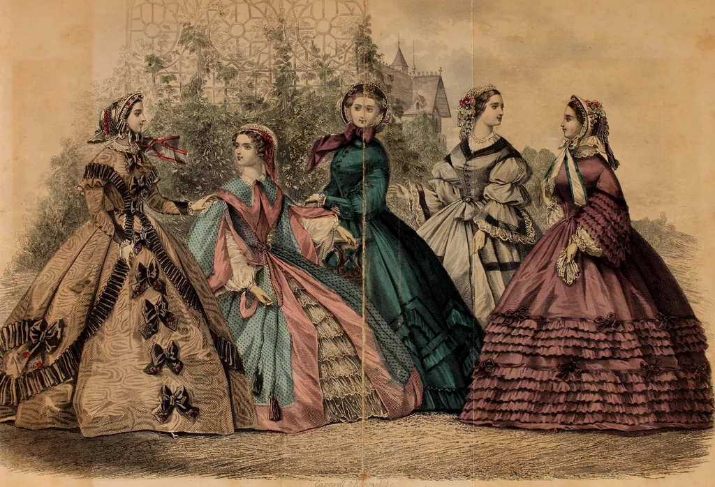 An illustration from Godey's lady's book 1861 Jan -June; Jul - Dec, 1861, leaf 827