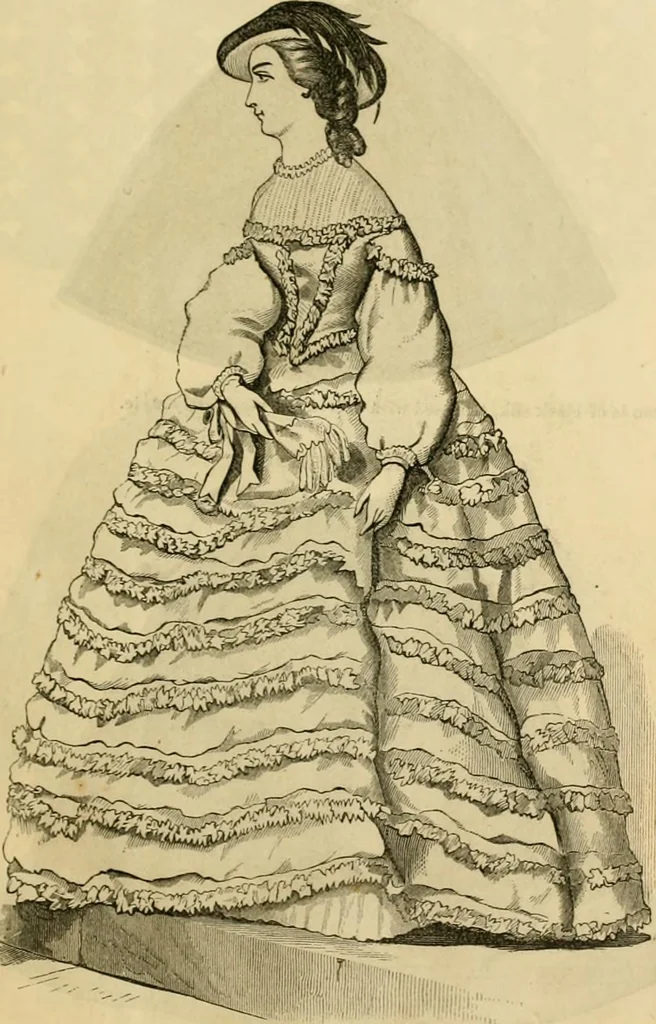 An illustration from Godey's lady's book 1861 Jan -June; Jul - Dec, 1861, leaf 833