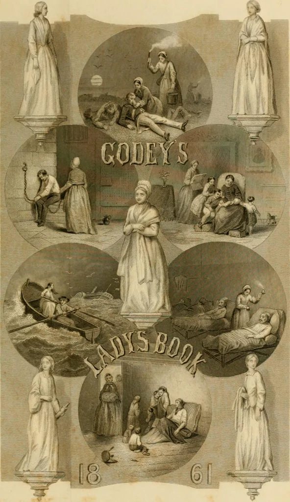 An illustration from Godey's lady's book 1861 Jan -June; Jul - Dec, 1861, leaf 9