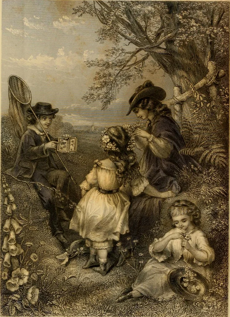 An illustration from Godey's lady's book 1862 Jan -June; Jul - Dec, 1862, leaf 1030
