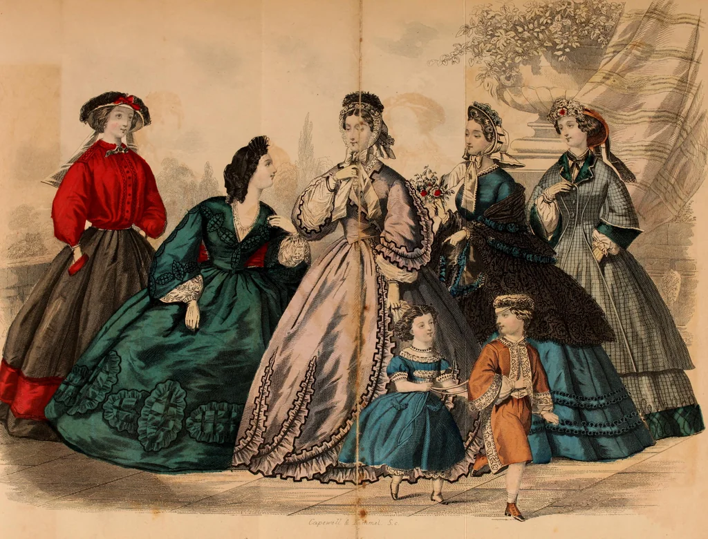 An illustration from Godey's lady's book 1862 Jan -June; Jul - Dec, 1862, leaf 1031